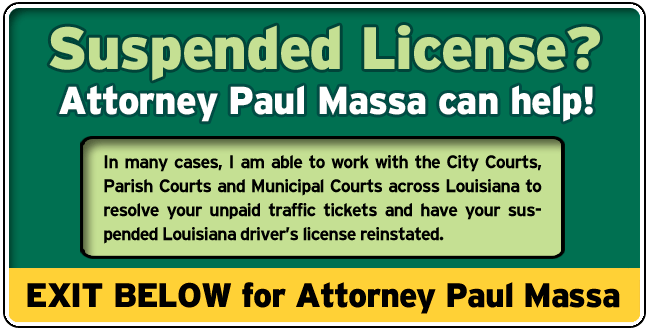 Louisiana License Restoration Lawyer Paul Massa
